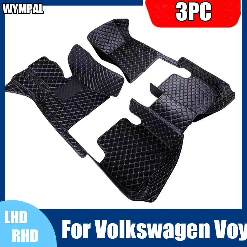 Custom Automotive Car Floor Mats For vw Volkswagen Voyage 2013 2014 2015 Auto Luxury Leather Men Women Car Mats Full Coverage