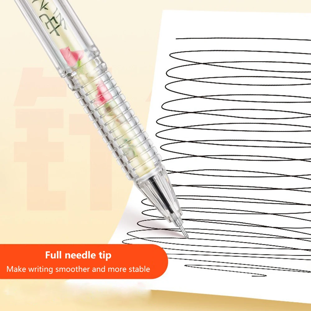 12pcs/box Aihao Gel Pens Fine Tip 0.35mm Full Needle Tube for Writing Signature Pen Student Stationery Office Supplies