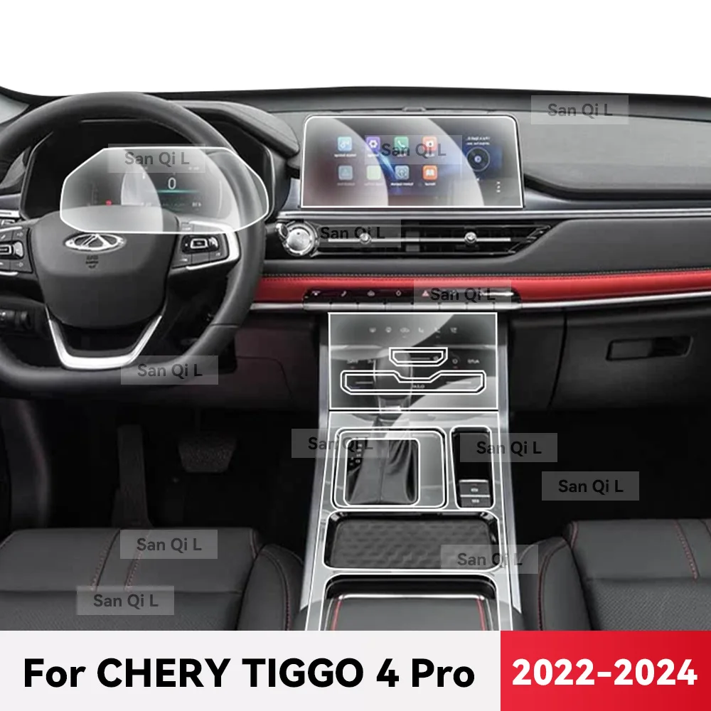 

For CHERY TIGGO 4 Pro 2022-2024 TPU Car Navigation Screen Film Central control Protective Anti-scratch Interior Accessories