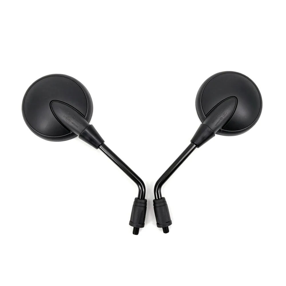 Black Round Motorcycle Rear View Mirror Pair For DAYUN STS400 400STS STS 400