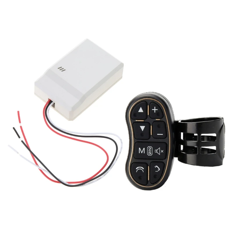 

Steering Wheel Controller Auto Car Volume Adjustable Navigation DVD GPS Wired Remote Control Applicable Universal Button