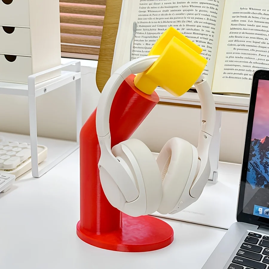 Creative Headphone Stand Desktop Holder Universal Over‑Ear Headphone Hanger Cool Desk Decor for Gamers Office Study Room view 2