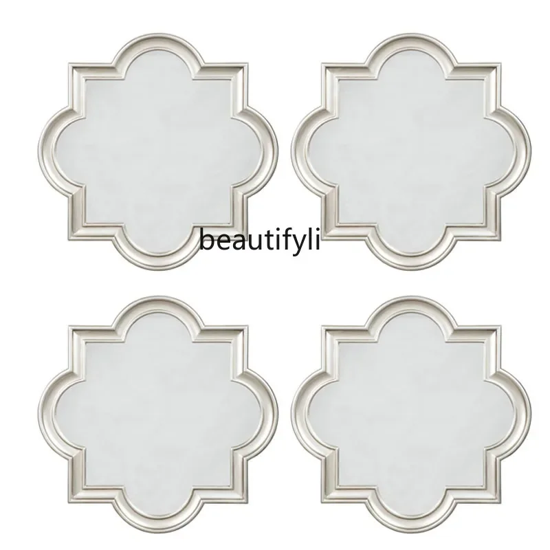 

Soft French living room wall mirror size into background wall combination decorative mirror hanging wall makeup mirror