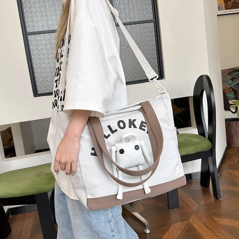 Sac fourre-tout japonais mignon pour femme, sac de maman de voyage de loisirs lancé, sac à main en toile polyvalent, nouveau, 2024