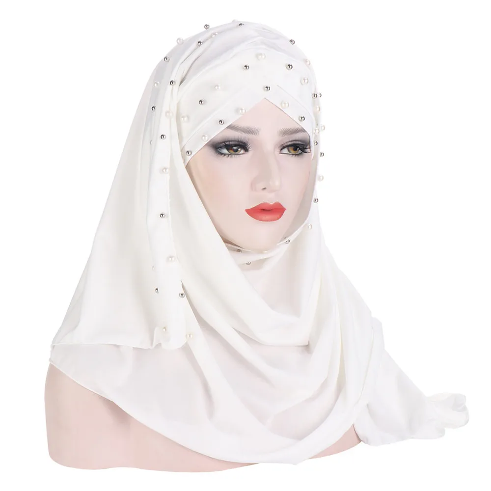 

Pull On Wear Ready Instant Hijab Women Muslim Bonnet Chemo Caps Ramadan Islamic Shawls One Piece Amira Scarf Head Wraps Turbante