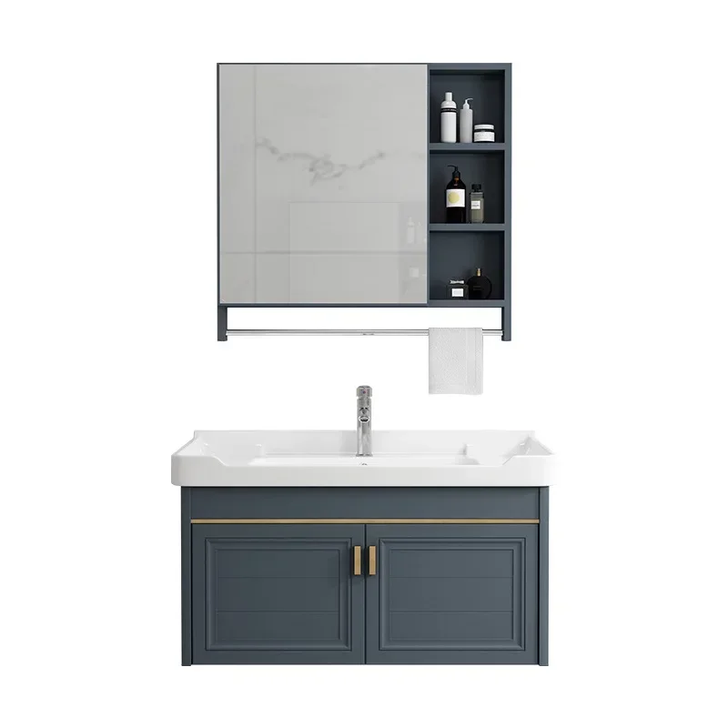 Minimalist Bathroom Vanity Cabinets Wall Washbasin Mirror Modern Bathroom Sink Cabinets Vanities Storage Shelves Home Furniture