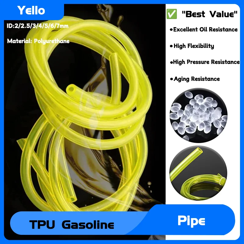 

DIY Petrol Pipe for Trimmer Chainsaw Blower Hoses 1~20M Yellow 2x3.5/2.5x5/3x5/3x6/4x6/5x8/6x8/7x10mm Fuel Gas Hose String Tube