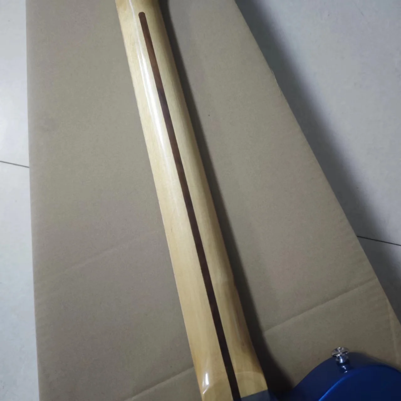 جيتار كهربائي من خشب الورد ولوحة فريتس من خشب الماهوجني بلون أزرق معدني #4