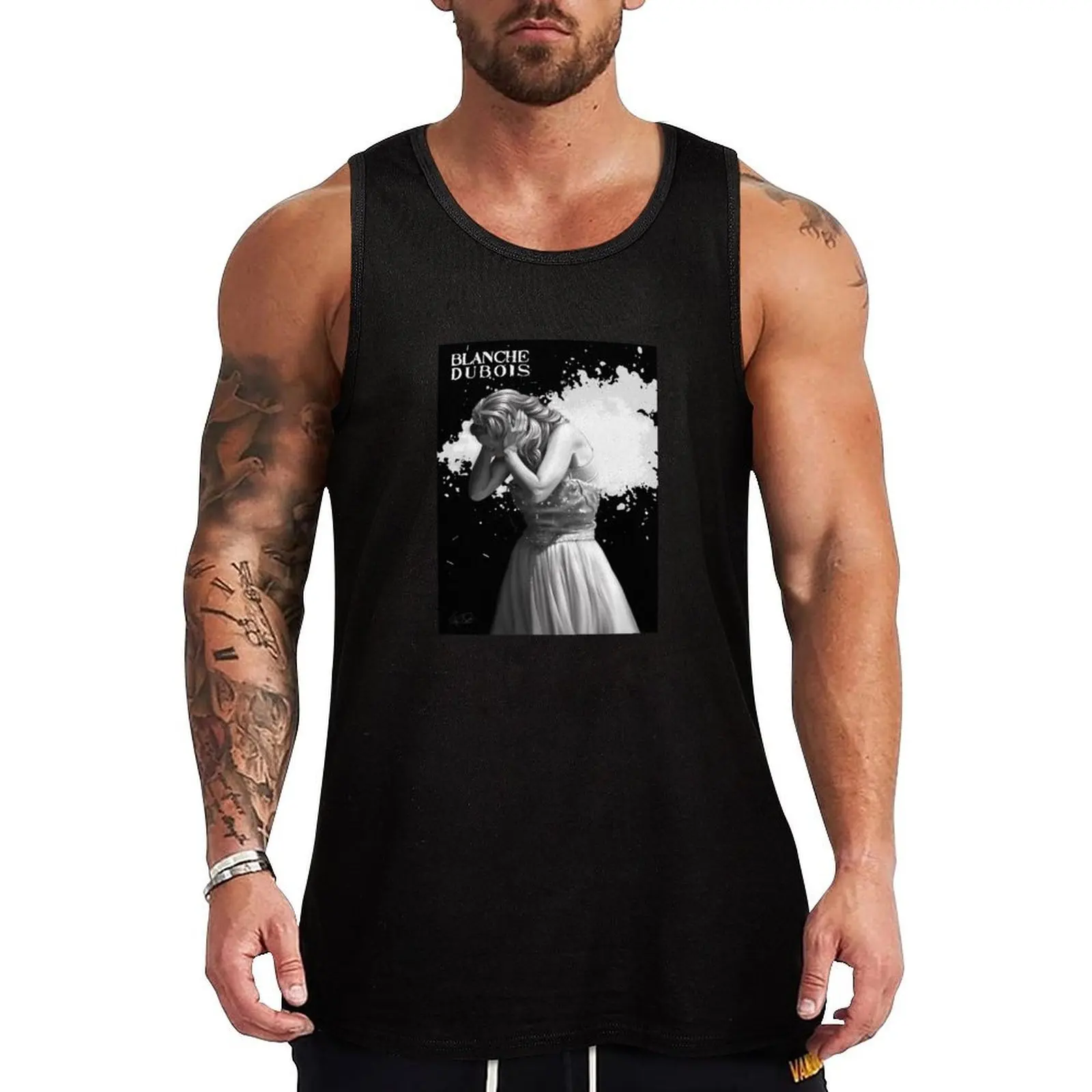 

Blanche Dubois n°8 Tank Top Gym Muscle Tank Top Sleeveless Fitness Athletic Wear