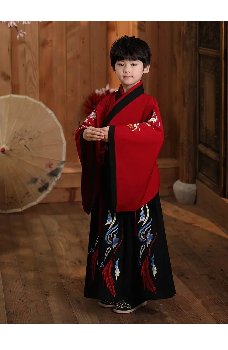 Kids New Year Clothes Ancient Bookboy Student Dress Boy Party Perform Photography Robe Traditional Costume Chinese School Clothe