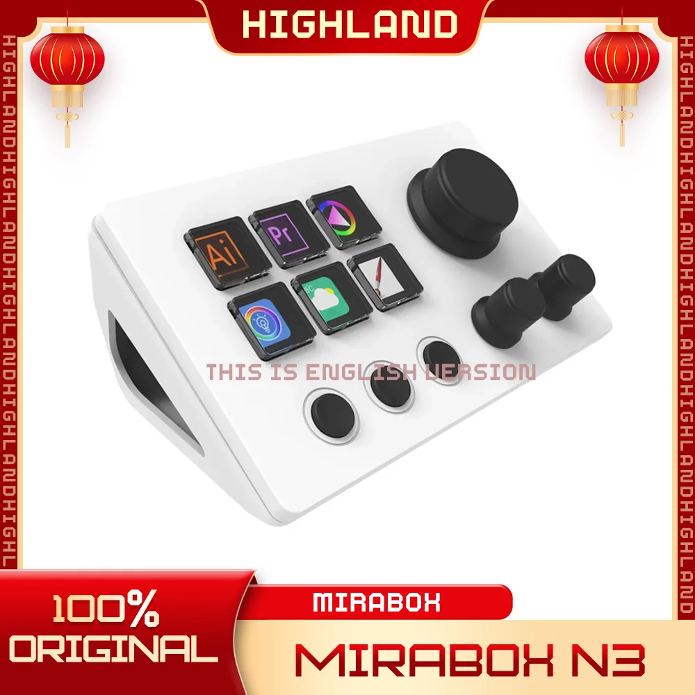 

Mirabox N3 StreamDeck Visual Keyboard LCD Button English version 6Keys Content Creation Macro Studio Controller PC Mini Keyboard