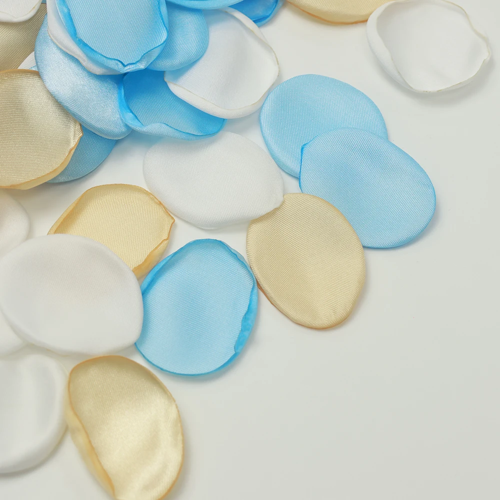 

Mixed Champagne Blue White Throw Petals Silk Rose Petals Valentine Party Wedding Artificial Flowers Decoration Mixed Color