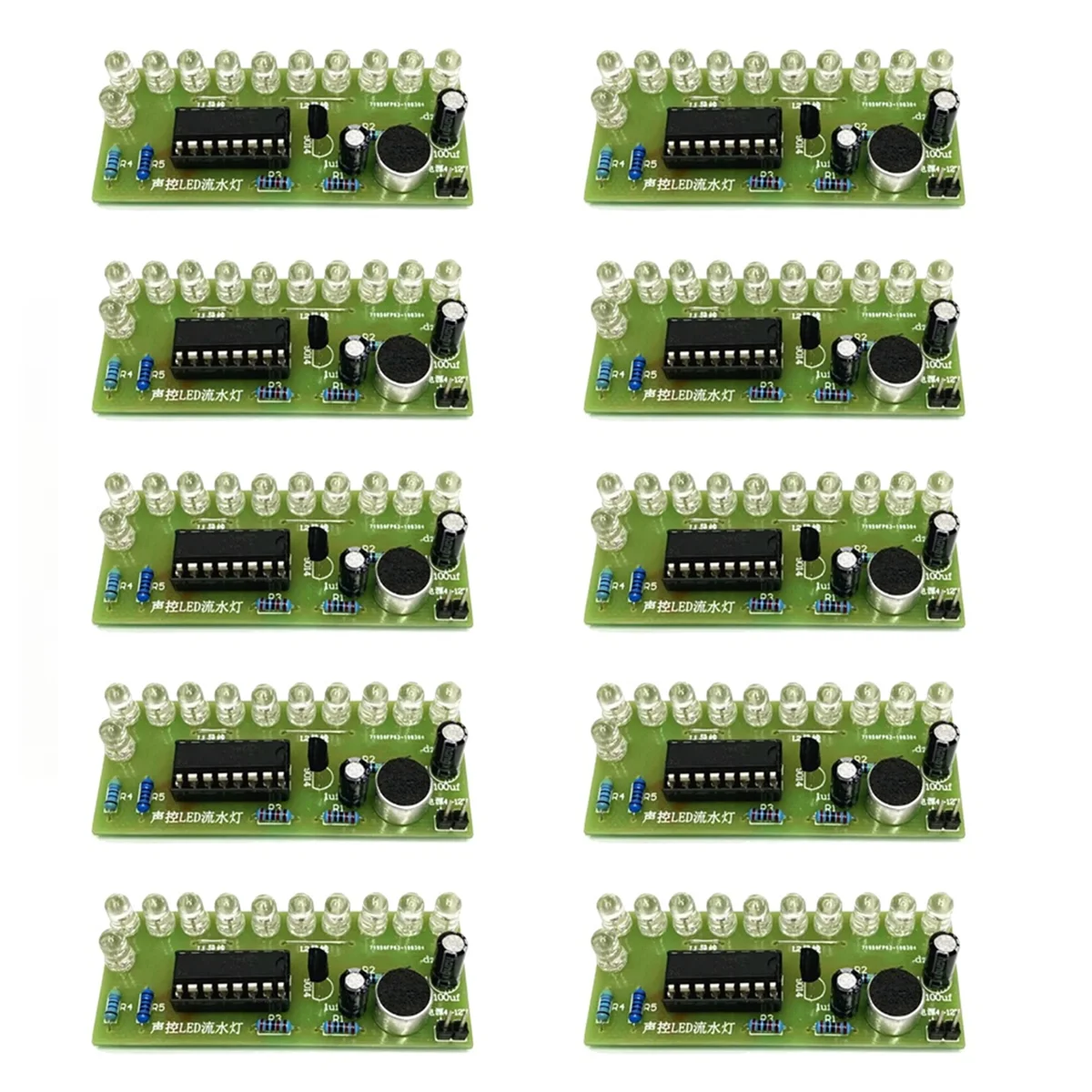 DIY Electronic Kit Module Voice Activated LED Water Light Kit CD4017 Lantern Control Fun Electronic Production Teaching