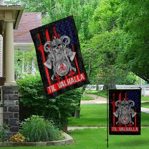 Viking Warrior Until Valhalla Odin Norse Man Quote Pride American Graden Flag XXH LLP LLX
