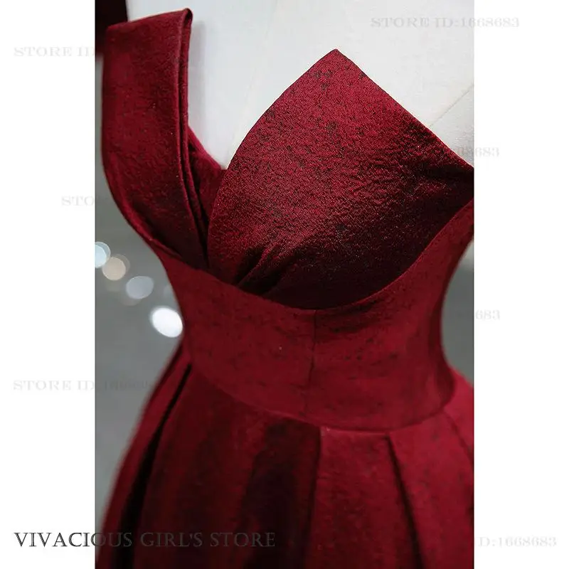 Vestido de festa de noite de cetim francês vestido de festa de casamento de noiva chinesa torrada roupas sexy sem alças traje de desempenho de coro