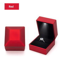 LED Jewelry Box for Ring Necklace Engagement Ring Display Gift Case Packaging Showcase Boxes with Light Storage Cases Wholesale