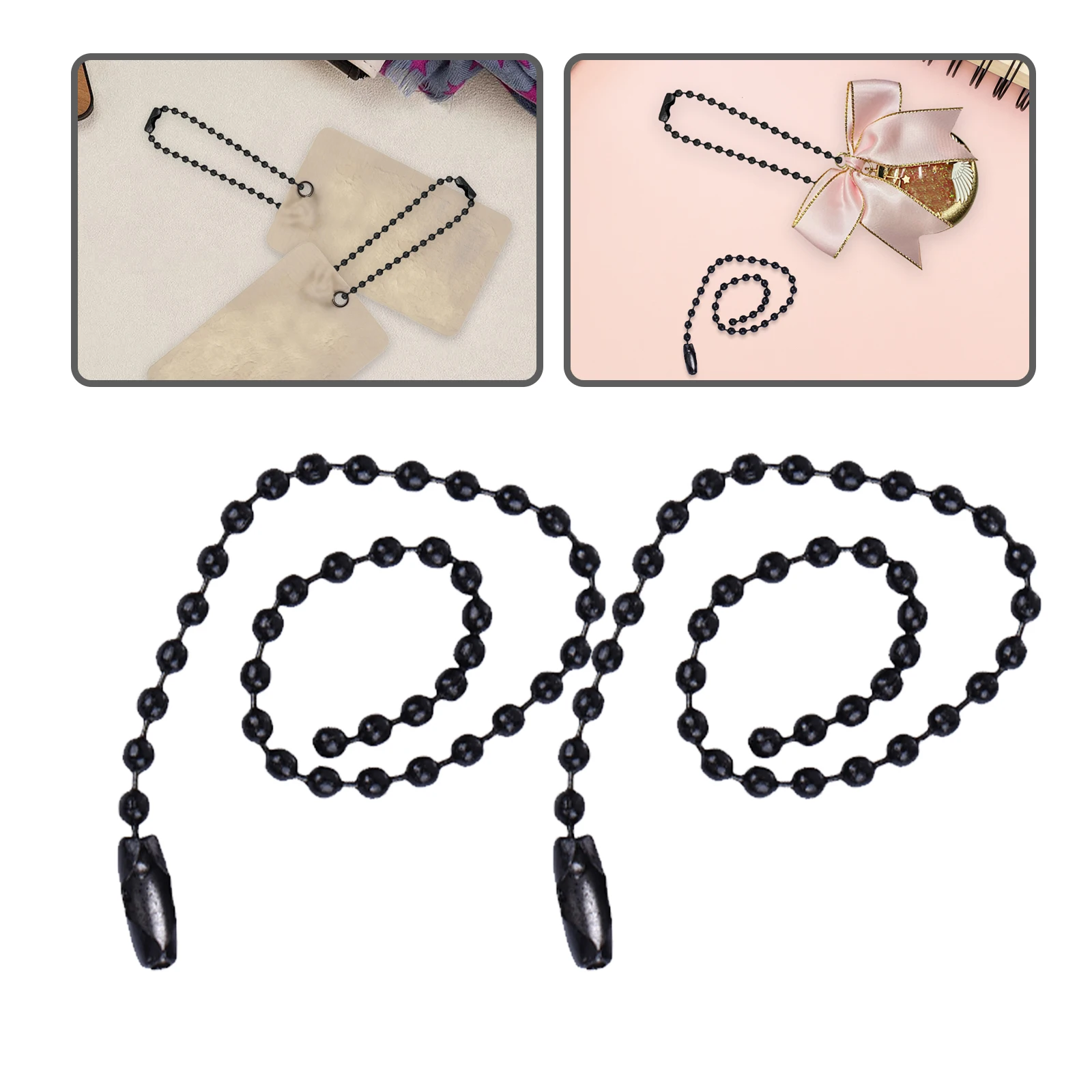 

Bead Chain Circular Bead Chain Iron Colorful Printed Tag Pendant Adjustable Jewelry Accessories Beautiful Gift
