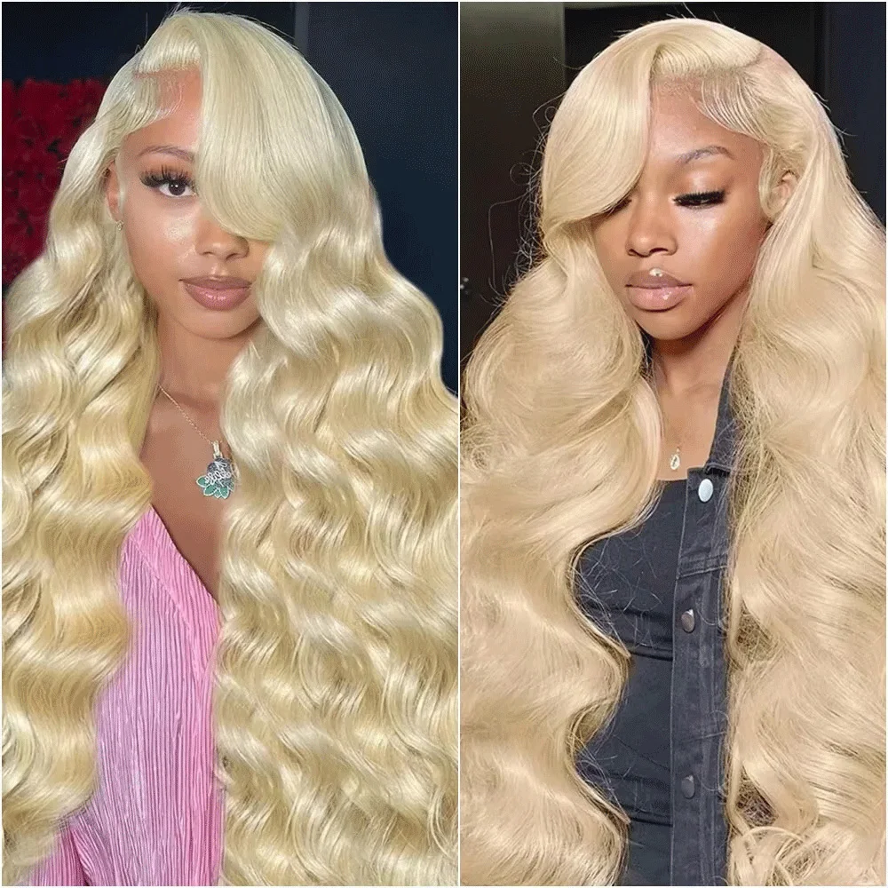 

200 Density HD Transparent 613 Blonde Body Wave Wig 13x6 Lace Front Human Hair Wig 13x4 Pre Plucked Body Wave Lace Frontal Wig