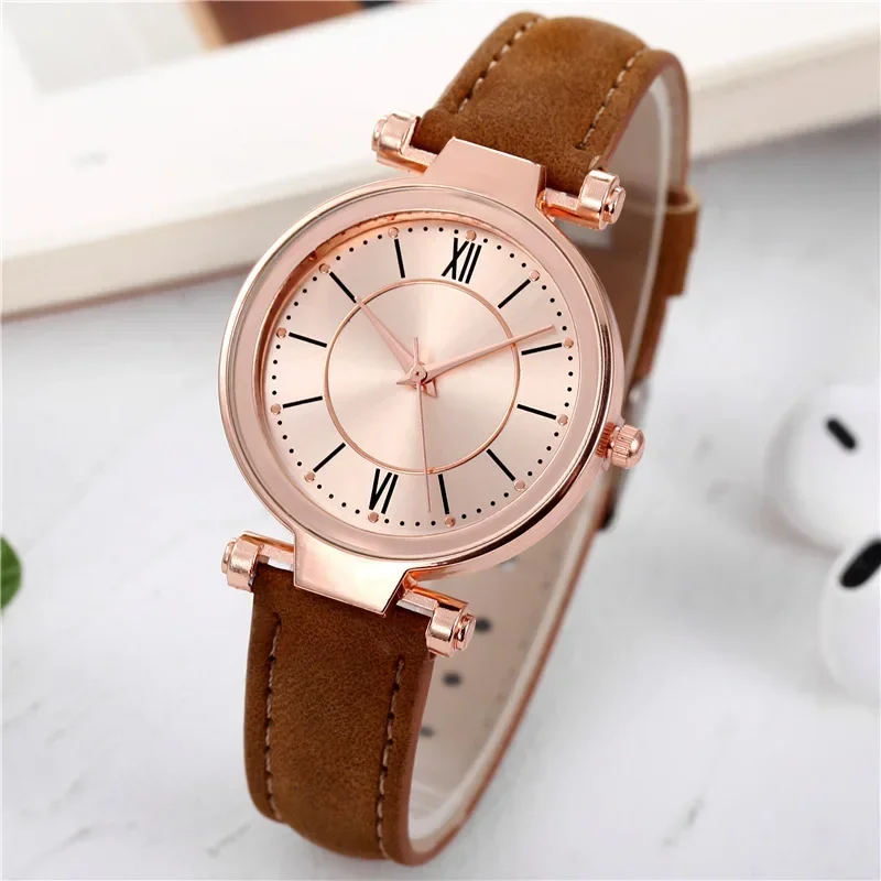 

Ladies Casual Alloy Leather Belt Watch Analog Quartz Wristwatche Dial Design Gifts For Women Ladies Watch Montres Femmes
