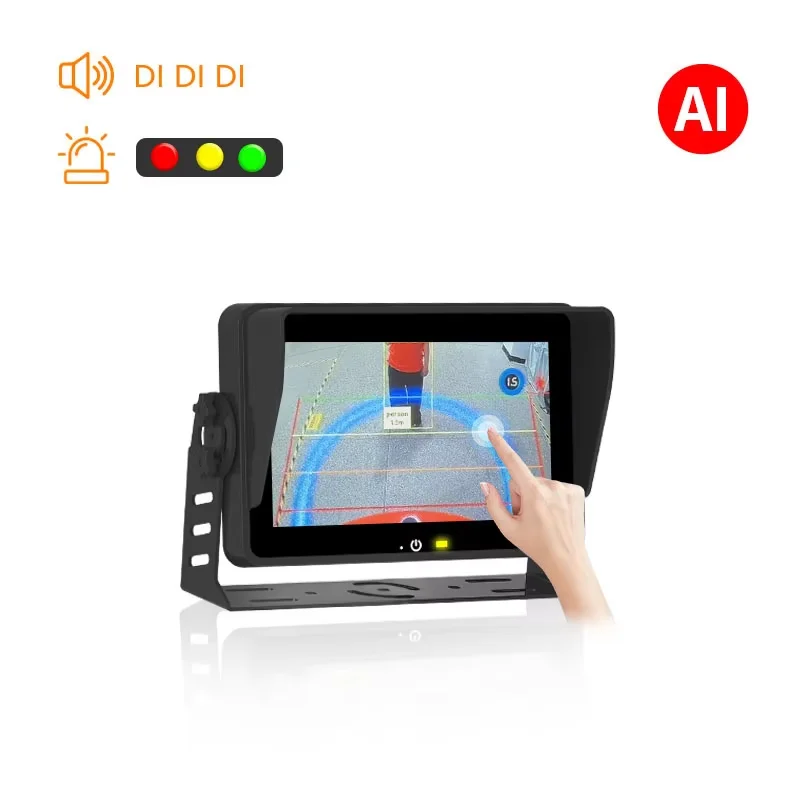 Touch AI Backup Camera System with Ai Pedestrian and Vehicle Warning Function