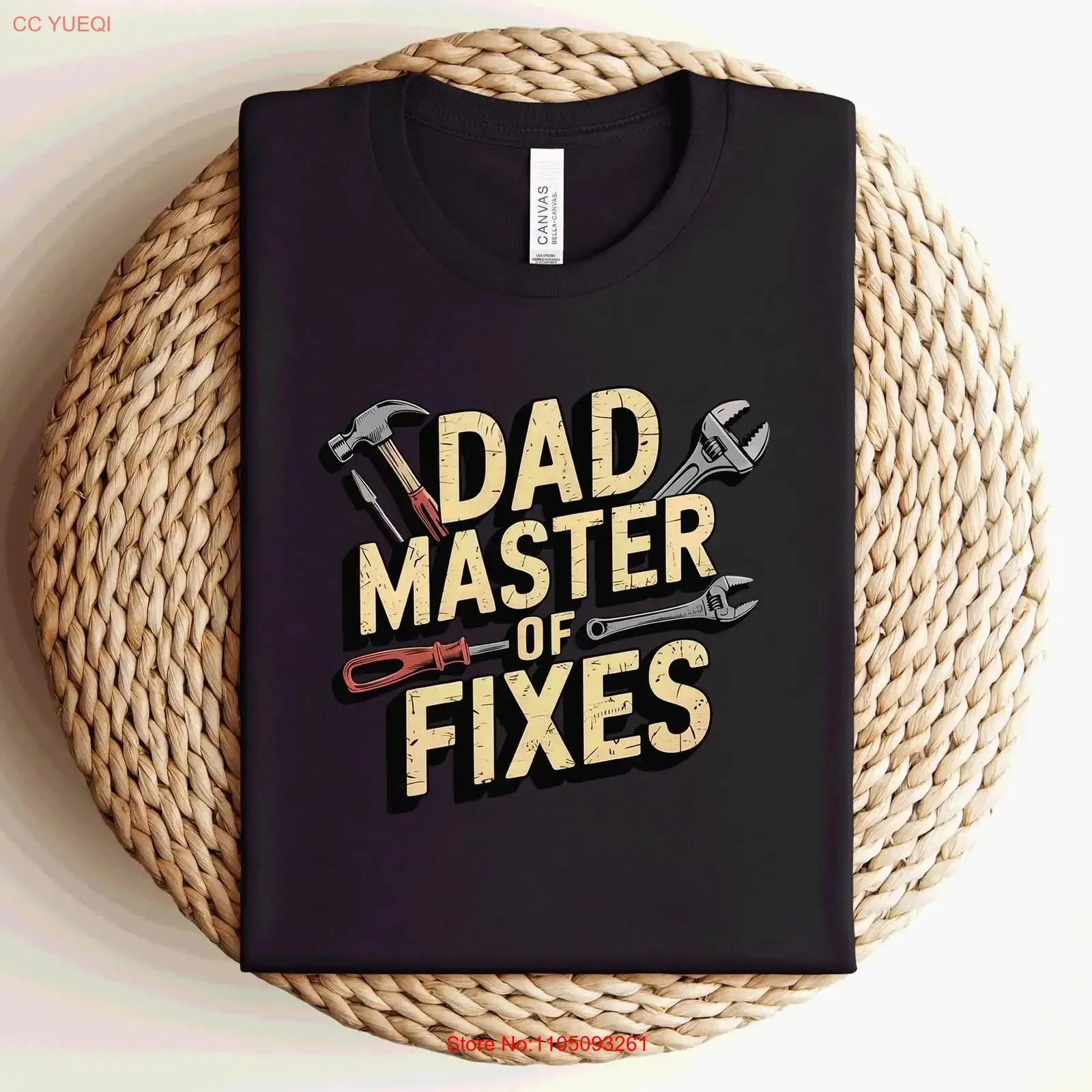 Camiseta Dad Master Of Fixes para el Día del Padre, manitas para reparador, ropa de calle lavada vintage, estirada, cómoda e informal