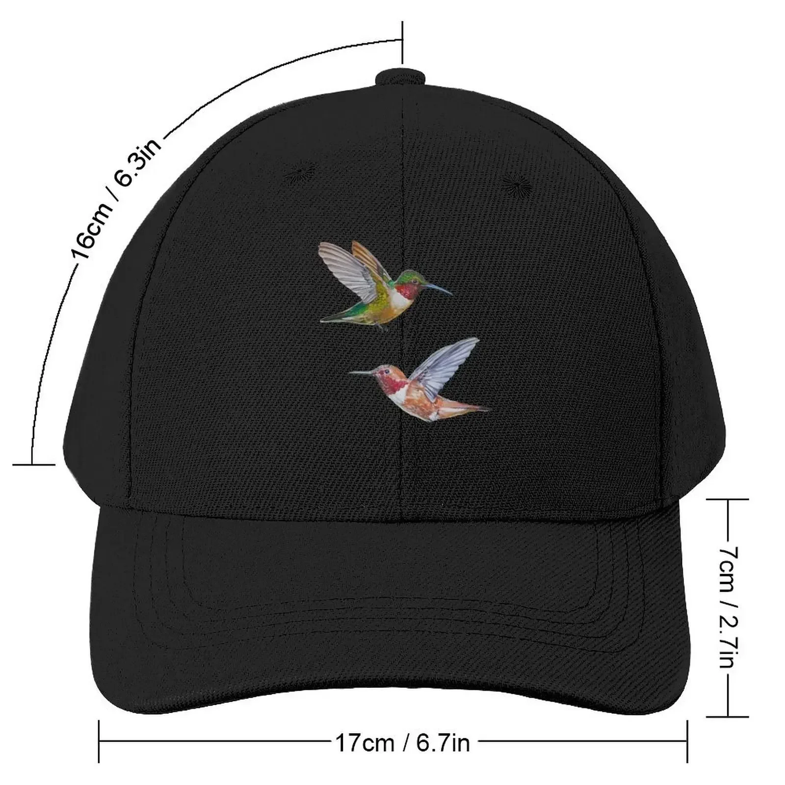 Hummingbirds set (Rufous & Ruby throated) Baseball Cap Bobble Hat tea Hat foam party Hat Women's Golf Clothing Men's