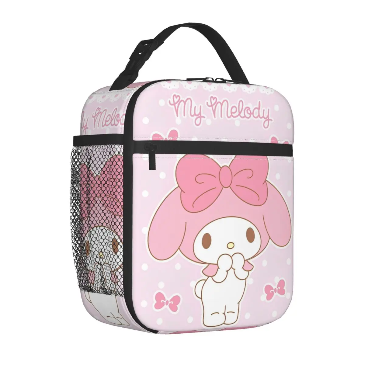 

Kawaii My Melody Insulated Lunch Bags Thermal Bag Lunch Container Cute Cartoon Aesthetics Portable Lunch Box Tote for Picnic