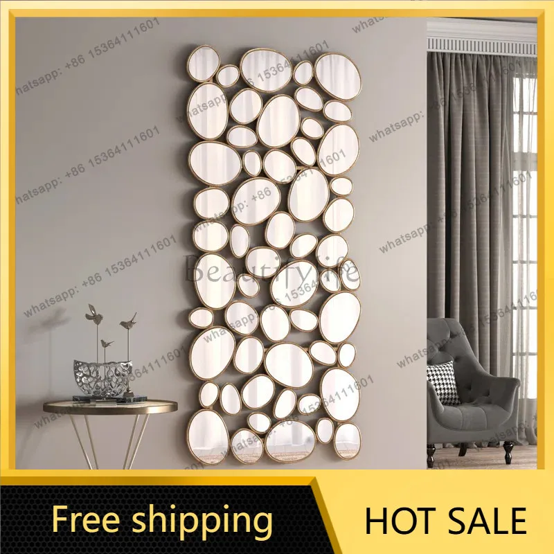 Zj. Decorative painting oval heart shape vertical mirror decorative makeup full-length mirror