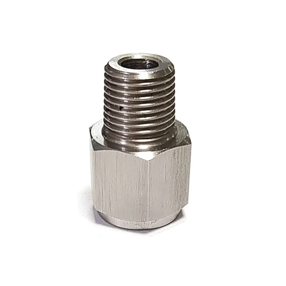 Adaptador de medidor de pressão de óleo de aço inoxidável 1/8NPT macho para M10x1.0 fêmea substituição do adaptador do sensor de pressão de óleo