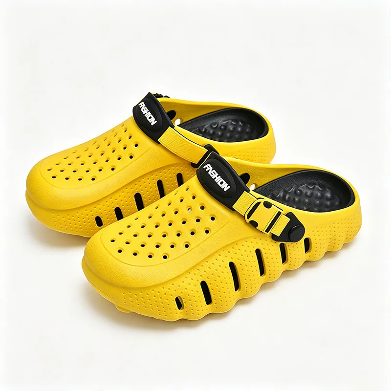 

Hole shoes men wear thick-soled bag heads in summer, couple's cool slippers step on shit, wading sports beach shoes women