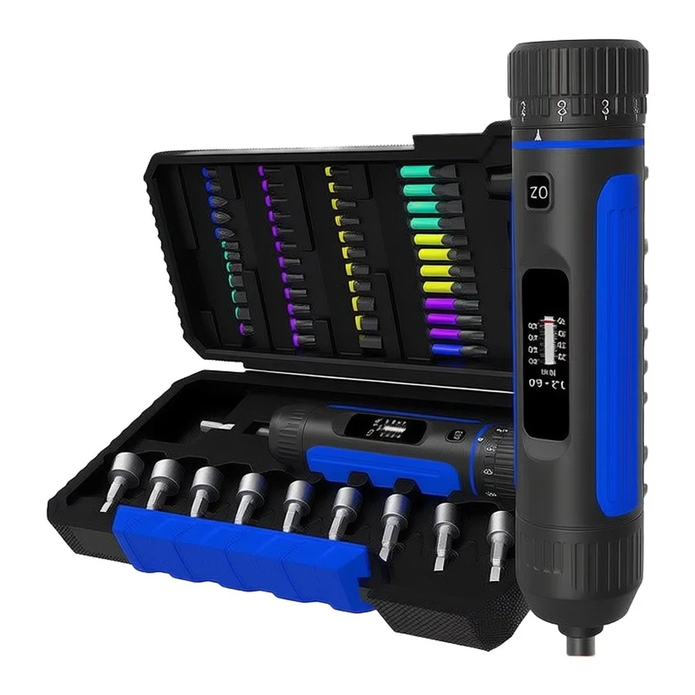 Adjustable For Torque Screwdriver Set 1.2-6.0Nm 63 Pieces For Electronics Repair Portable Alloy Steel Hand Tools Kit