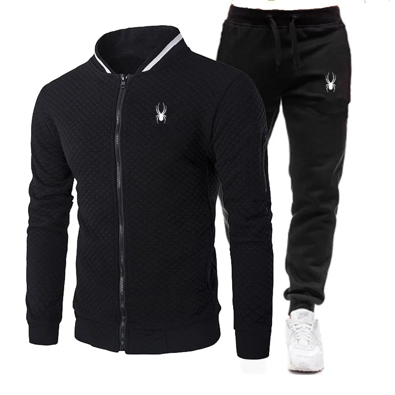 Fashion Men Tracksuits Sweatshirts Suit Spring Autumn Men Casual Sweater and Sweatpants Two Piece Set Plus Size Men\'s Clothing