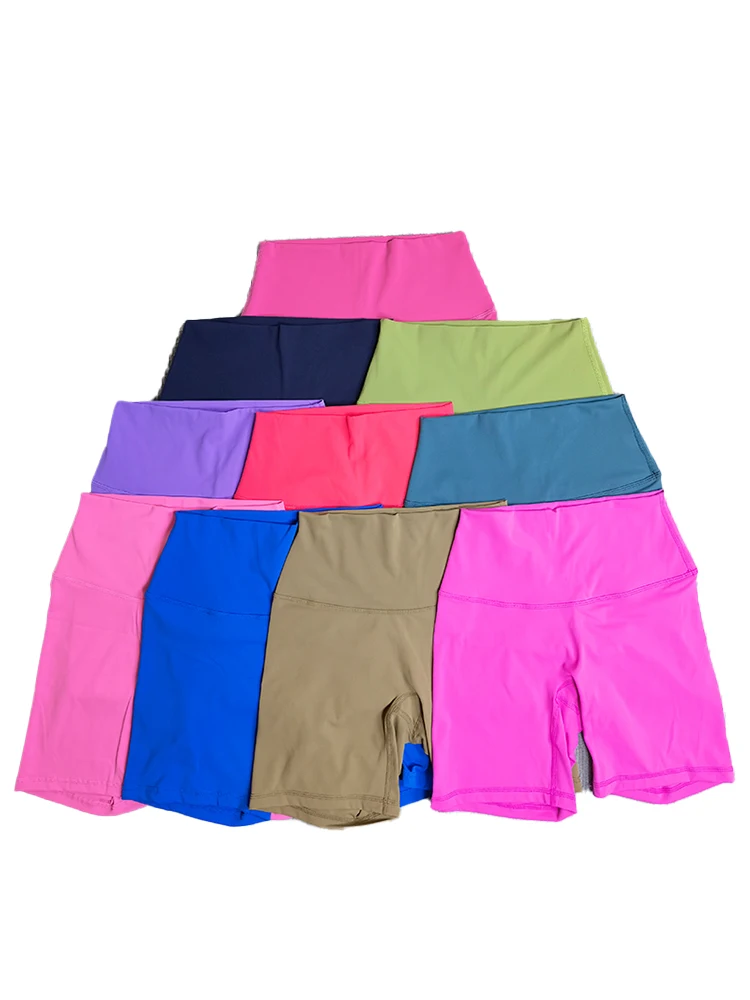 AliExpress laxilaso Yoga Shorts Solid Color Soft Women Sport Shorts Compression Support Sweat  Comprehensive Training Jog Cycling Internal Pocket