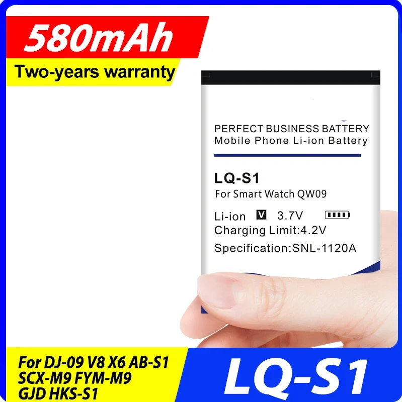 DaDaXiong  LQ-A1 JHCY-S1 580mAh Battery For Smart Watch QW09 DZ09 W8 DZ09,A1,V8,X6 HLX-S1 GJD DJ-09 M9 FYM-M9 JJY-S1 GPS + Tool