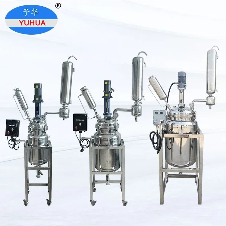 Yuhua parr stainless steel chemical jacketed reactor batch industrial with jacket