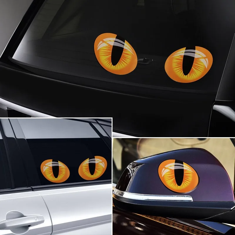 3D Car Cat Cute Simulated Car Stickers Rearview Mirror Cars Hood Window Decoration Car Decals