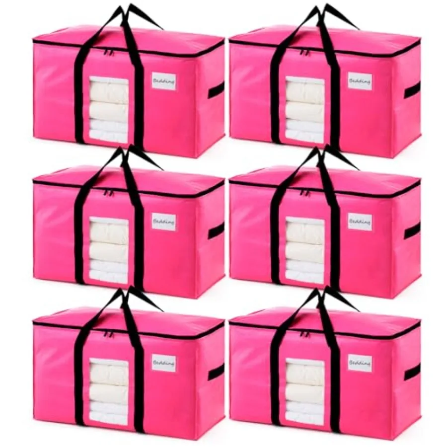 

Pack Extra Moving Bags, Heavy Duty Totes with Visible Window, Wrap Around Handles, Space-Saving Storage Solution, Alternative t
