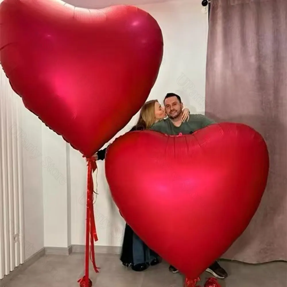 1/2Pcs Huge Heart Balloons 60Inch Large Red Heart Shaped Helium Balloons for Wedding Birthday Engagement Valentine's Day Decor