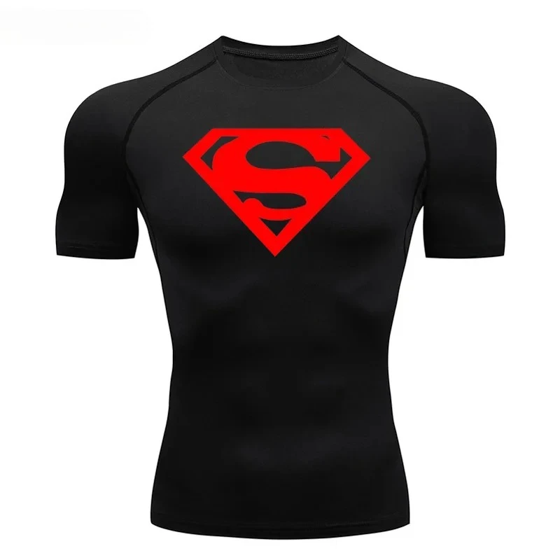 

Мужская спортивная облегающая футболка с короткими рукавами, дышащая быстросохнущая футболка для фитнеса и тренировок, топ