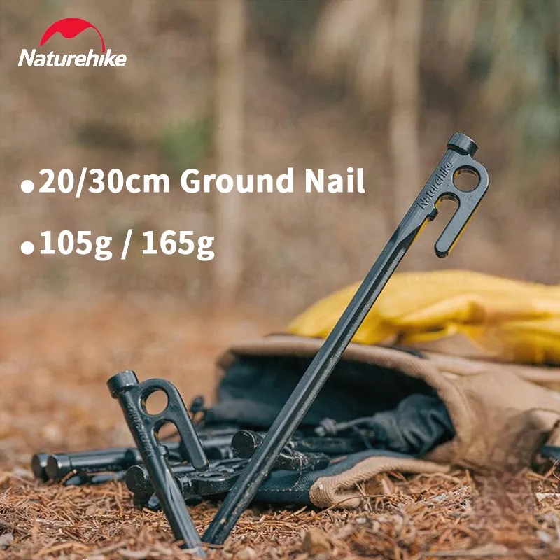 Naturehike Cast Copper Ground Nail 30/20cm Large Sunshade Fixing Fittings Ultralight Tent Accessories Wind Rope Prismatic Nail