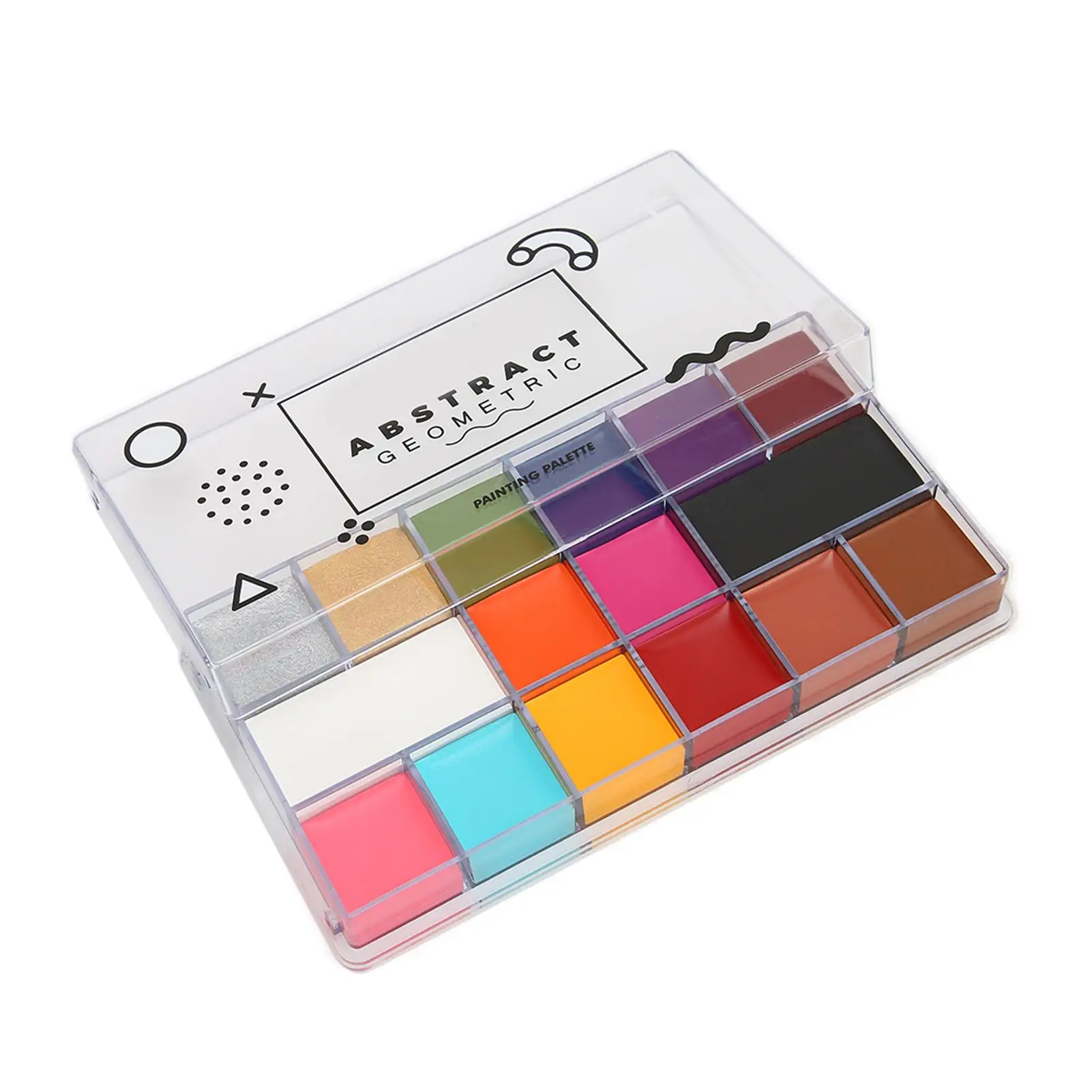 لوحة زيتية لطلاء الوجه والجسم مكونة من 16 لونًا لمجموعة أزياء الهالوين التنكرية لمكياج الجسم #2