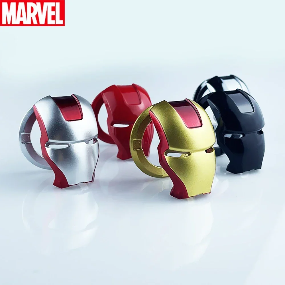 Anime Captain America Iron Man Car Engine Start Switch Button Cover protettiva Sticker Marvel Car Trim accessori Toy