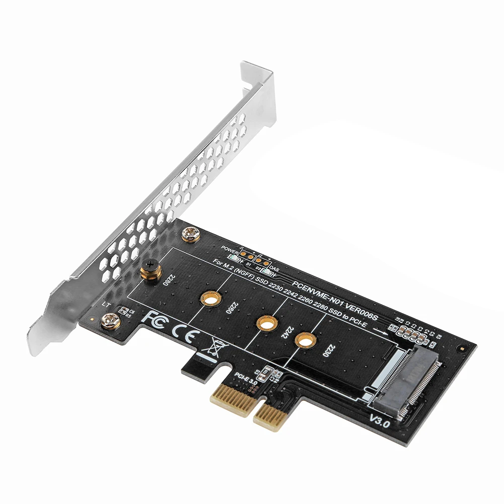 

Адаптер конвертера слота для ключей PCI-E 3.0 x4 в M.2 и низкопрофильная скоба