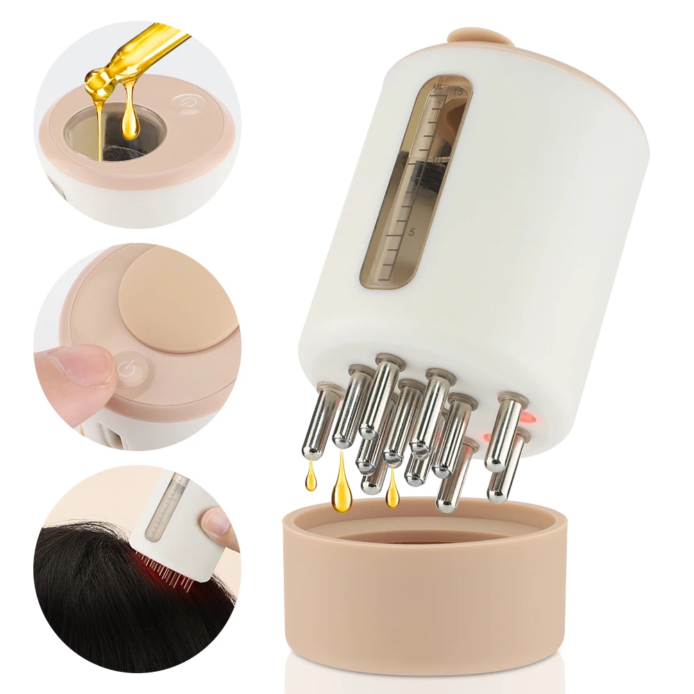 

EMS Scalp Medicine Liquid Applicator Comb Essential Oil Liquid Guiding Scalp Massager Red Light Therapy Red Light Care