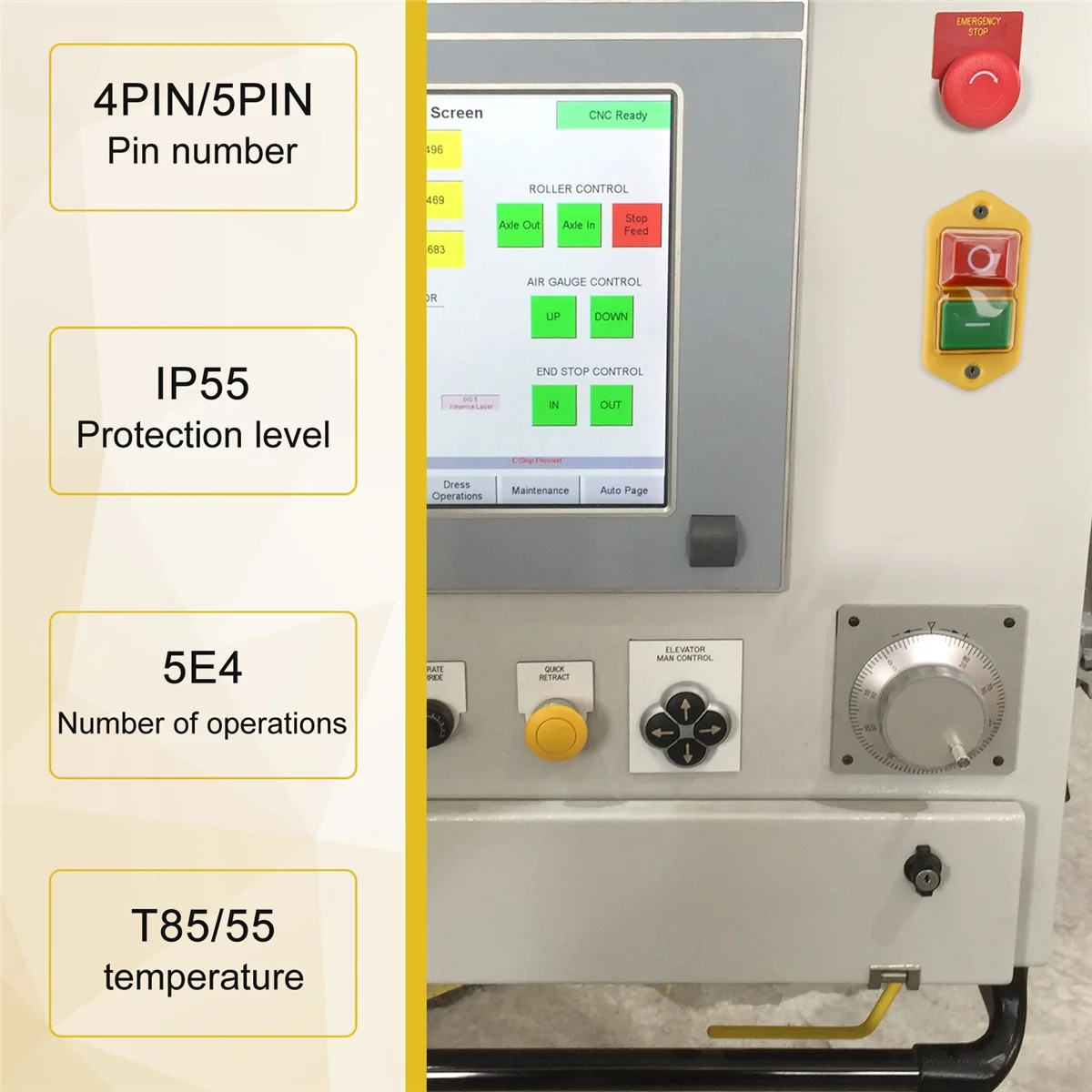 

Surprised! YH02-A Electromagnetic Switch 220V 15A 5PIN Start Push Button for Machine Tool Equipment Waterproof Panel