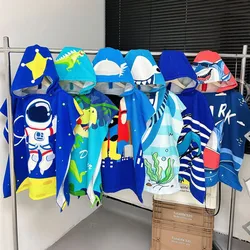 Cartoon Animals Blanket Cartoon Child Kid Hooded Cloak Infant Bathrob Baby Bath Towel Robe Cotton Boy Girl Beach Robe Astronaut