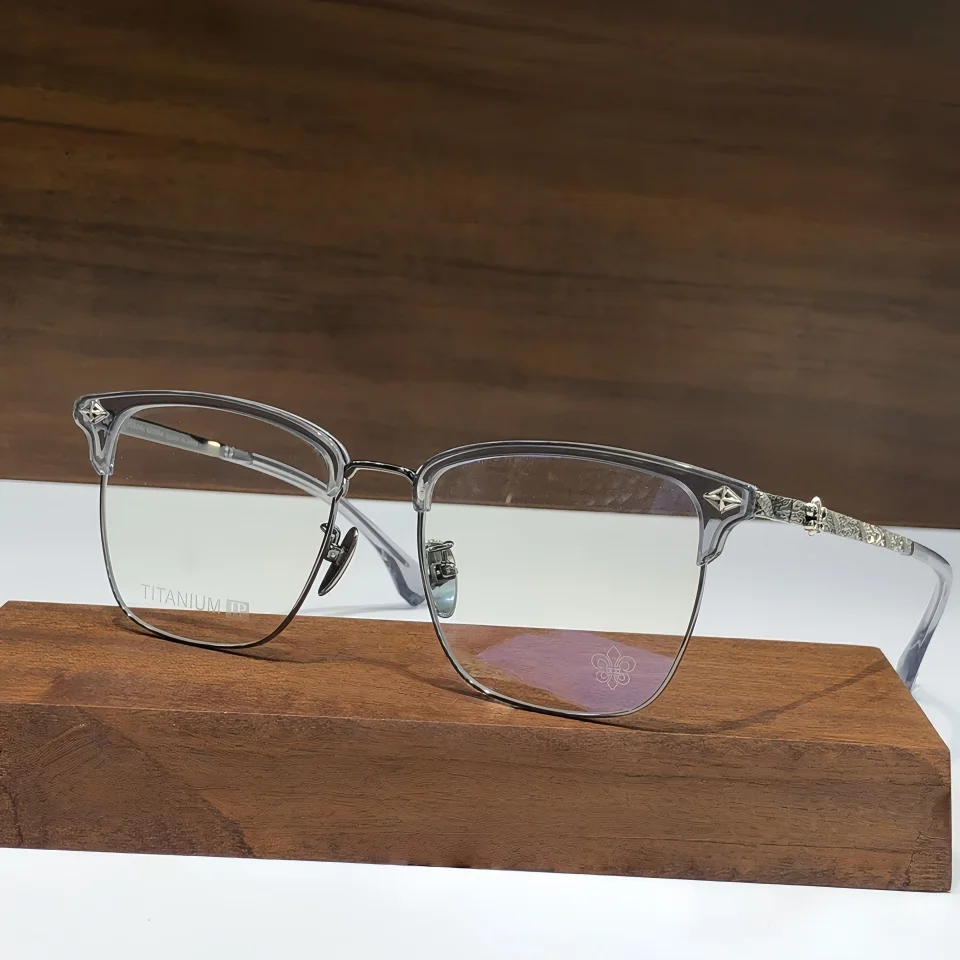 

Men Fashion Square Titanium Alloy Eyeglasses Frame Women's Optical Computer Reading Prescription Anti Blue Light Myopia Glasses