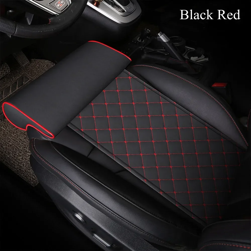 Leather Car Seat Extender Cushion Leg Support Pillow Memory Foam Knee Pad Long-Distance Driving Office Home Driver Protector Mat