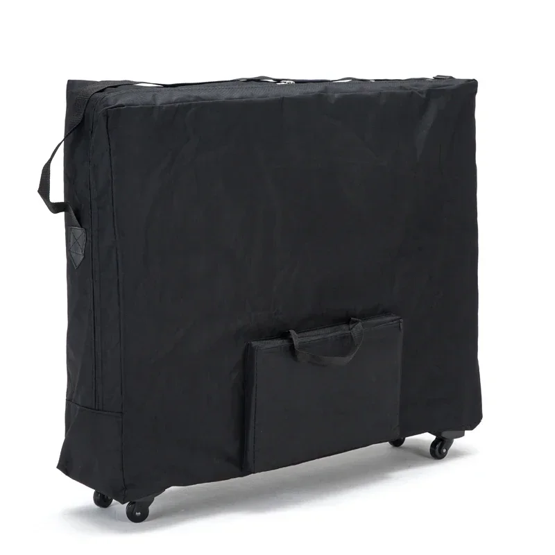 Wear-resistant Oxford Cloth Wheeled Storage Bag for Massage Bed, Waterproof Portable Backpack with Folding Legs, Travel Case