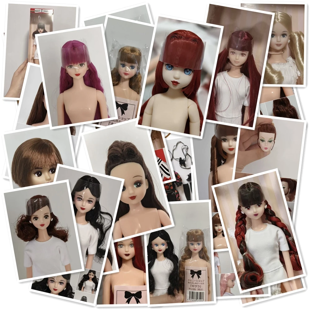 ジェニー リカちゃん人形 シミュレーション プリンセス 女の子のおもちゃ ブライス リトル ロングヘア ヘッド DIY ドール ギフト ベビー人形 おもちゃ